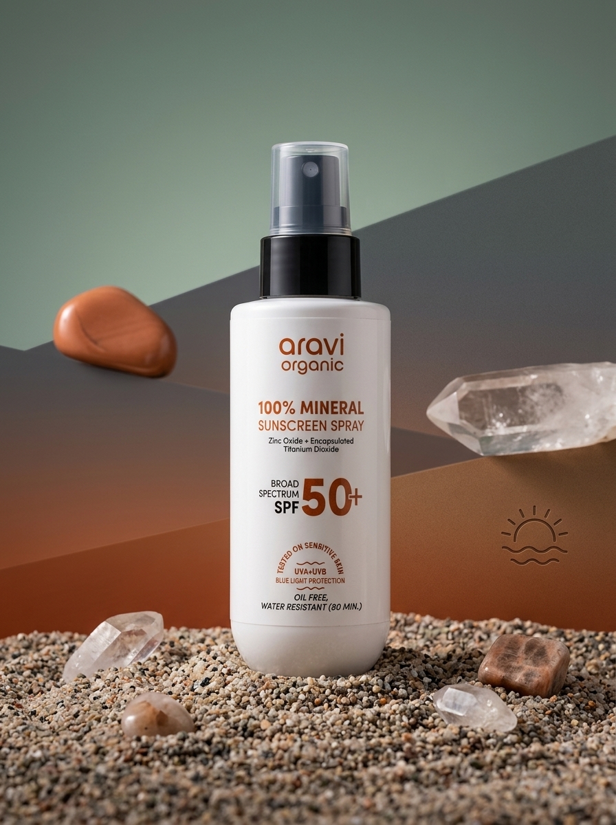Aravi Organic Mineral Sunscreen Spray SPF 50