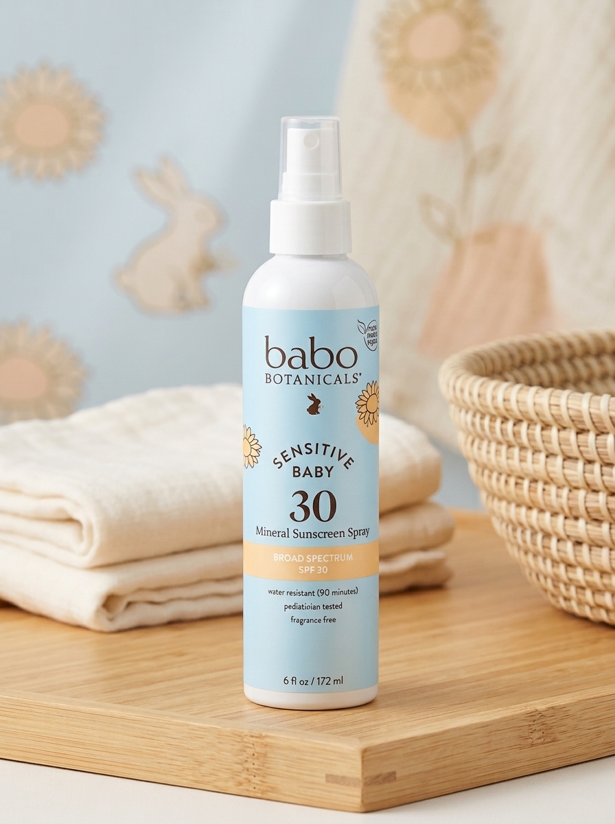 Babo Botanicals Sensitive Baby Mineral Sunscreen Spray SPF30