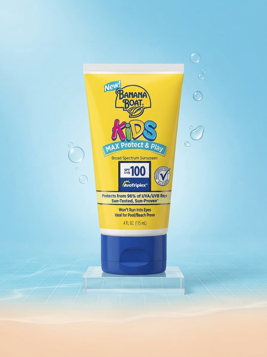 Banana Boat Kids Max Protect & Play Broad Spectrum Sunscreen SPF 100 4 oz