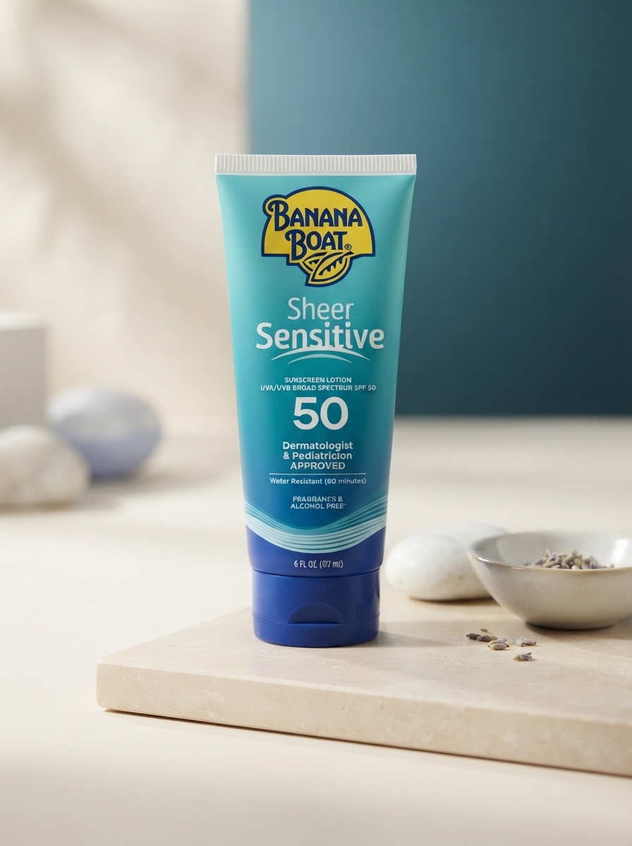 Banana Boat Sheer Sensitive Body Sunscreen Lotion SPF 50 6oz
