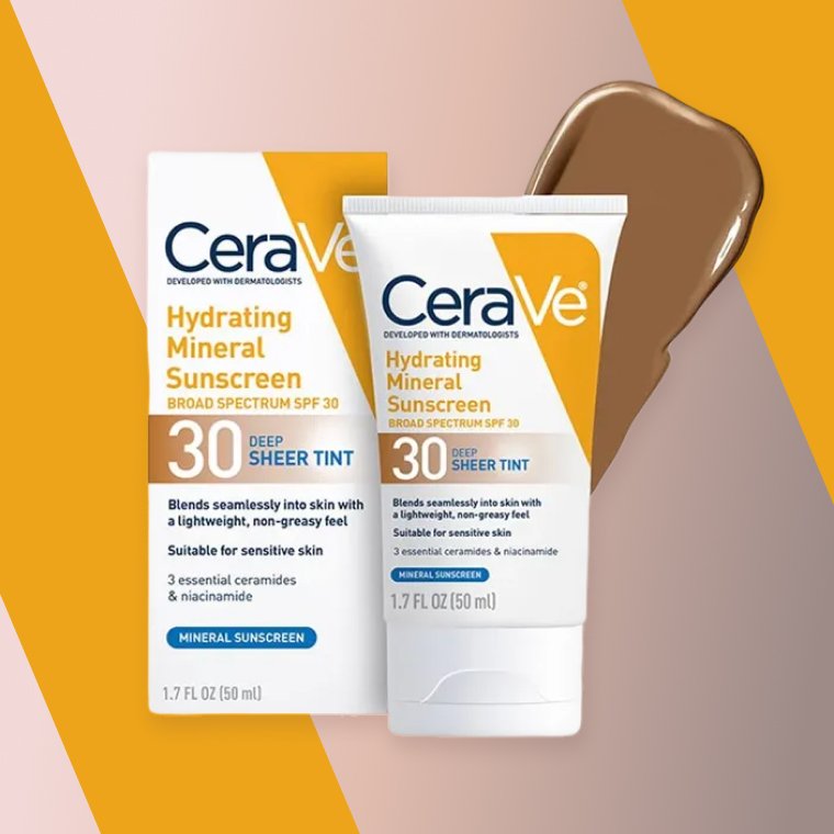 CeraVe Hydrating Mineral Sunscreen SPF 30 with Tint