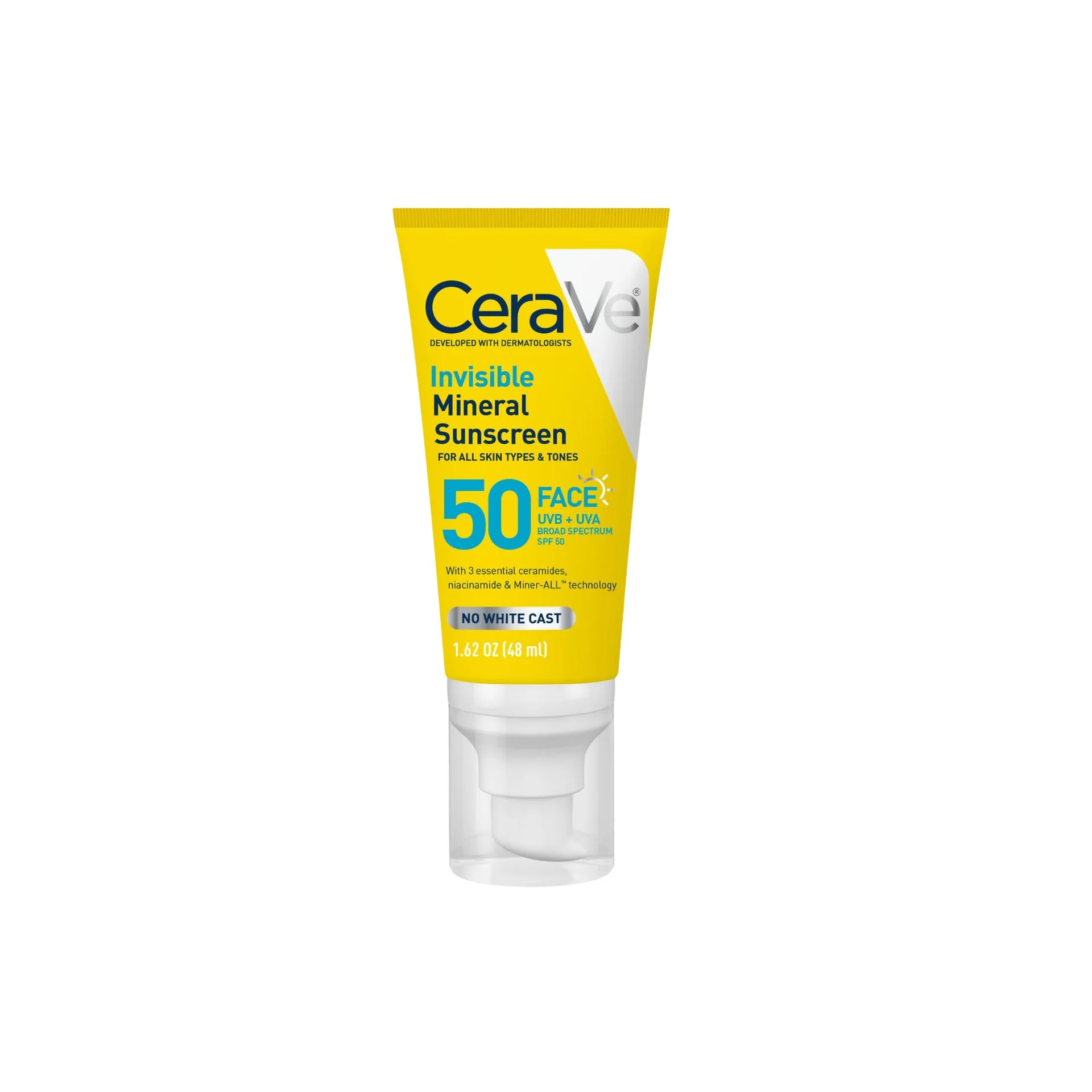 CeraVe Invisible Mineral Sunscreen SPF 50 Travel Size