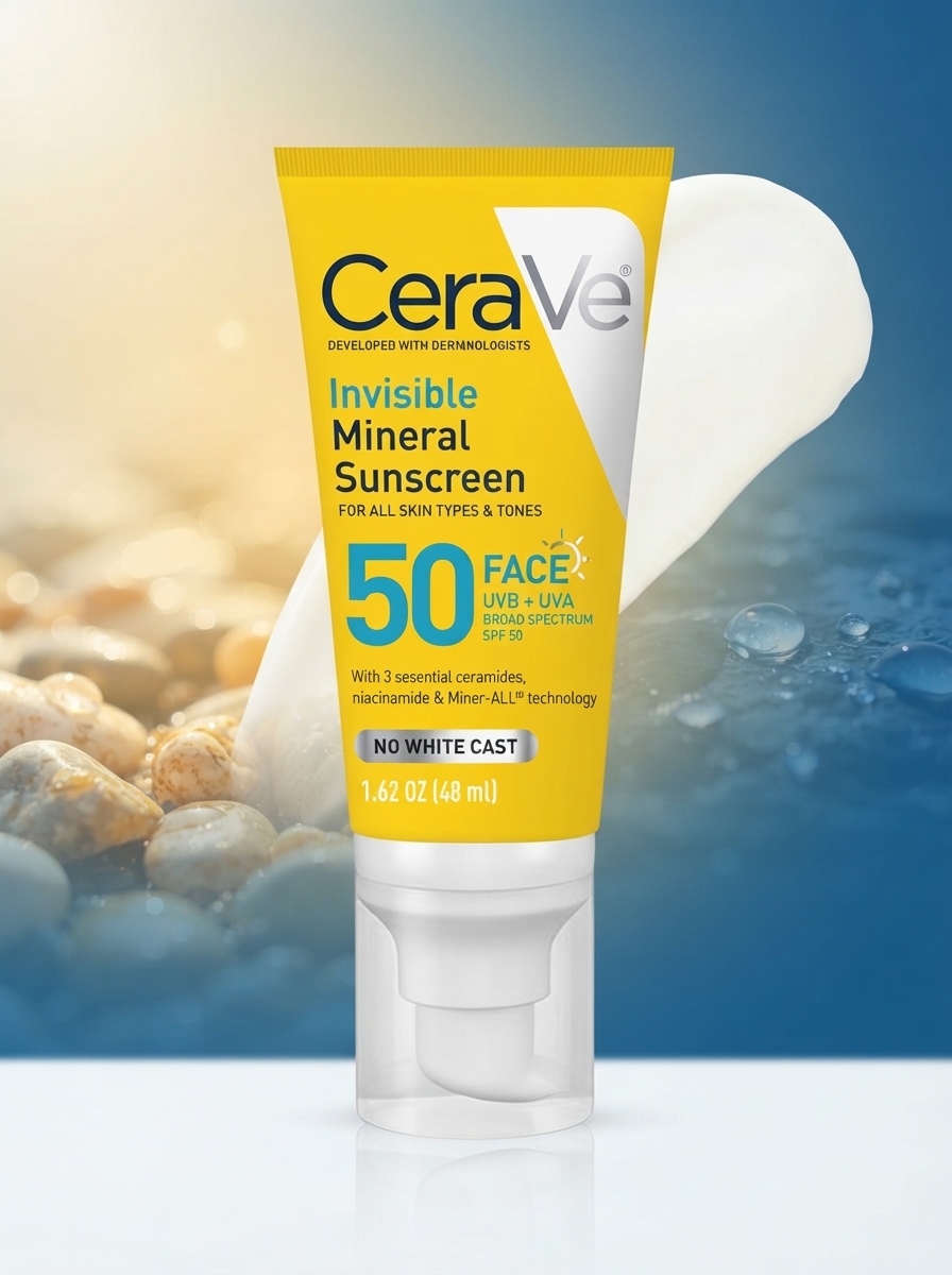 CeraVe Invisible Mineral Sunscreen SPF 50 (Travel Size)