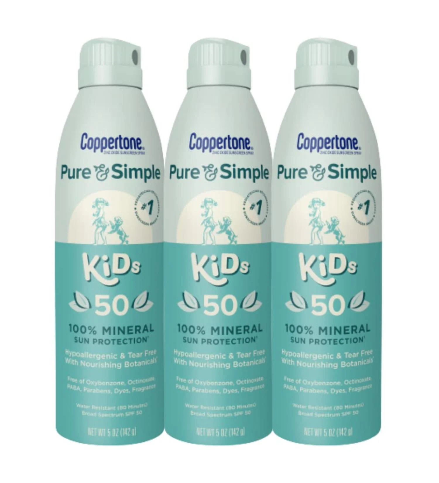 Coppertone Pure and Simple Kids Sunscreen Spray SPF 50