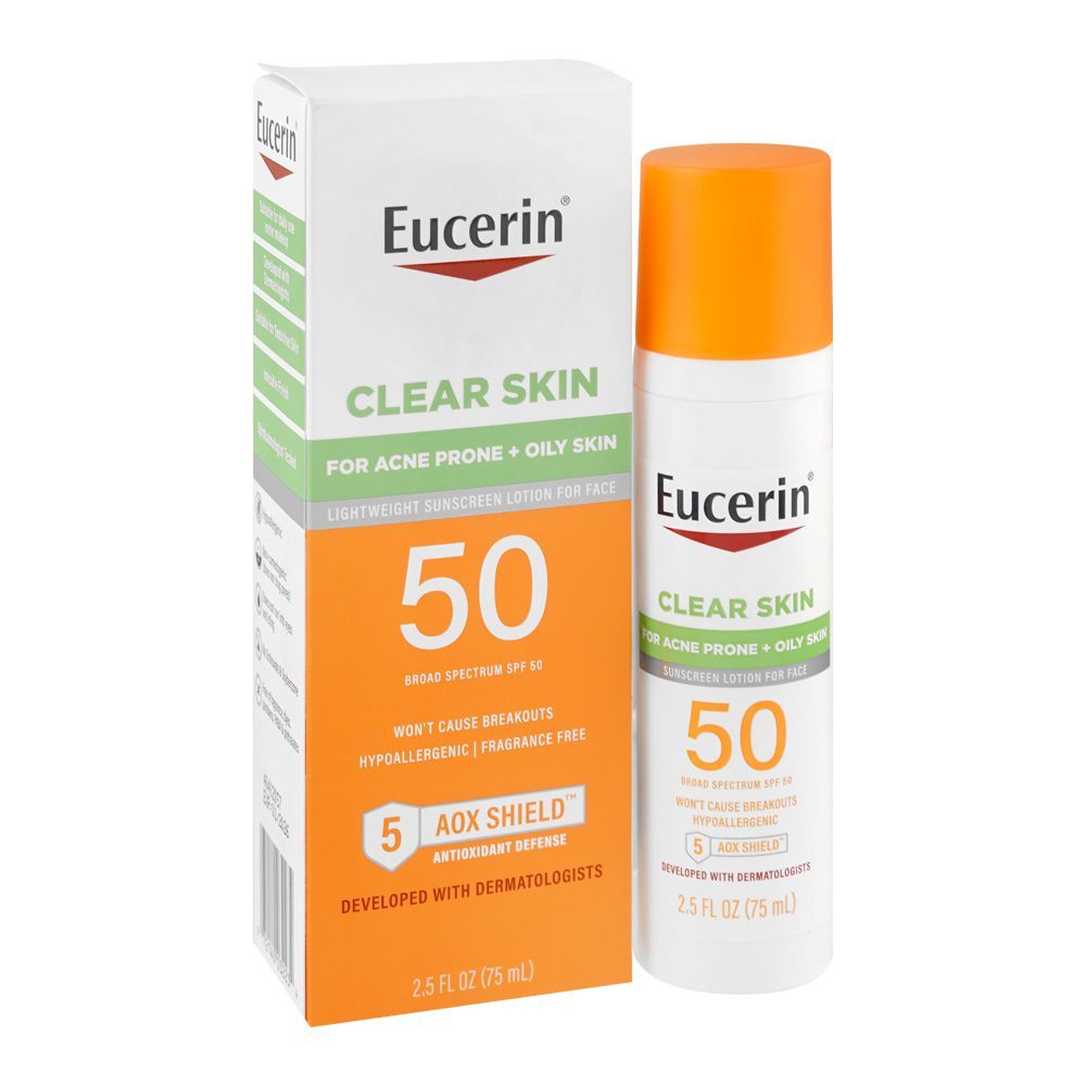 Eucerin Clear Skin Face Sunscreen Lotion SPF 50