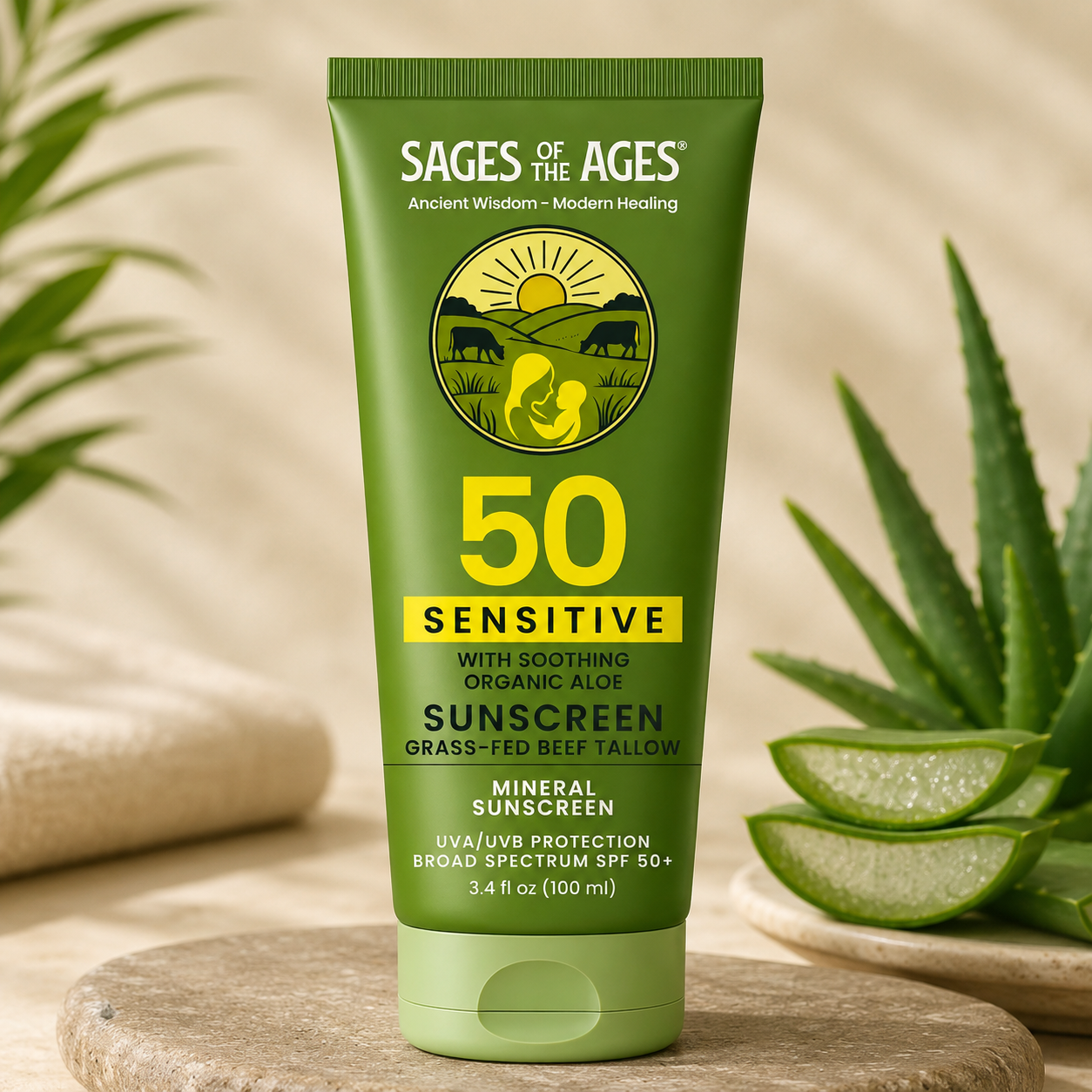 Grass-Fed Tallow SPF 50 Mineral Sunscreen