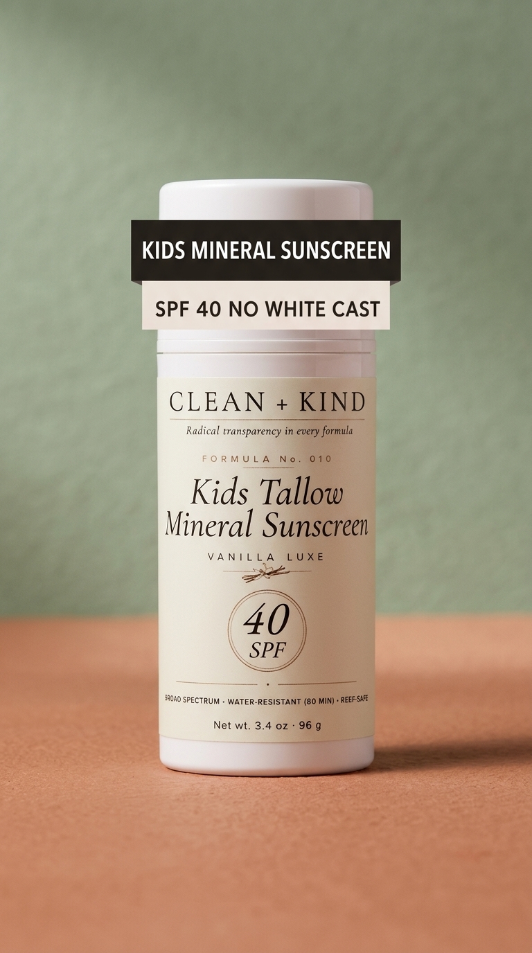 Kids Sunscreen Mineral SPF 40 - Non-Toxic Sunblock