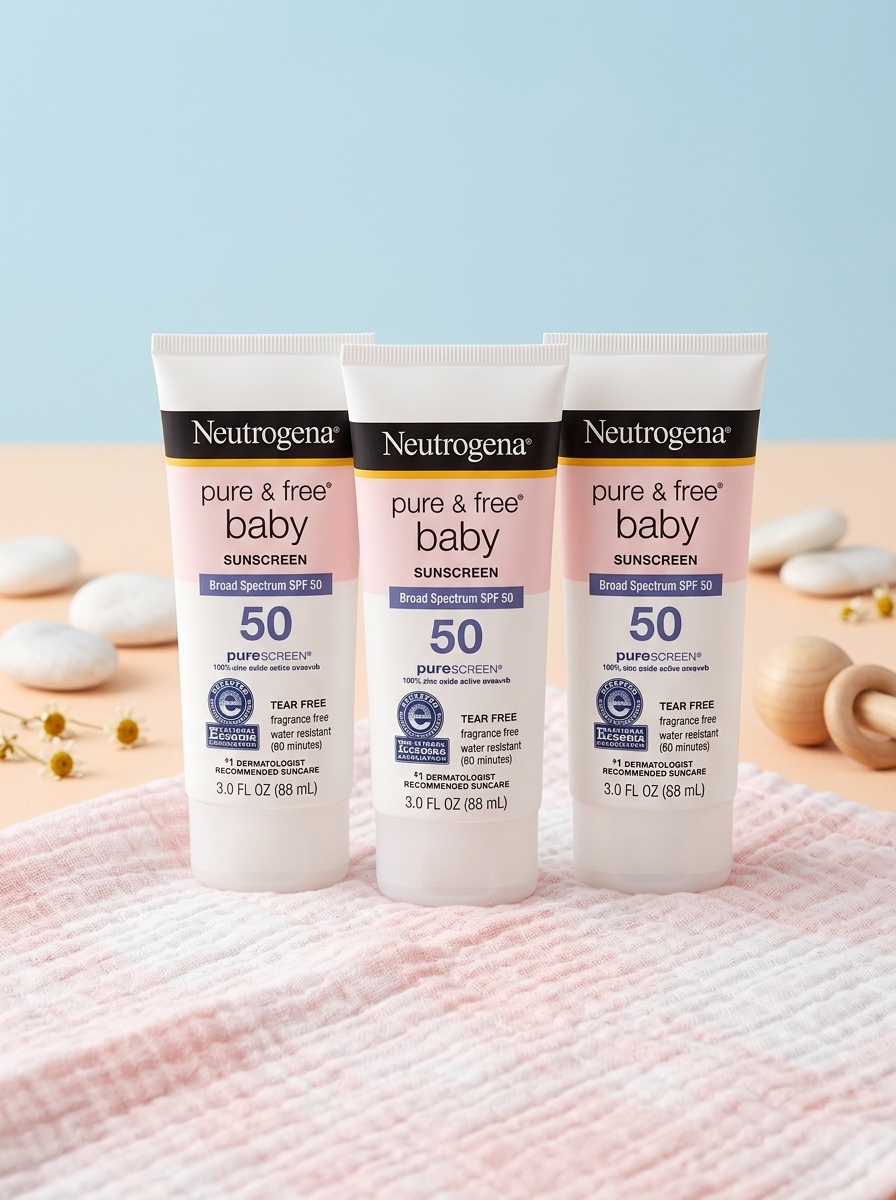 Neutrogena Baby Mineral Sunscreen Lotion SPF 50 (3-Pack)