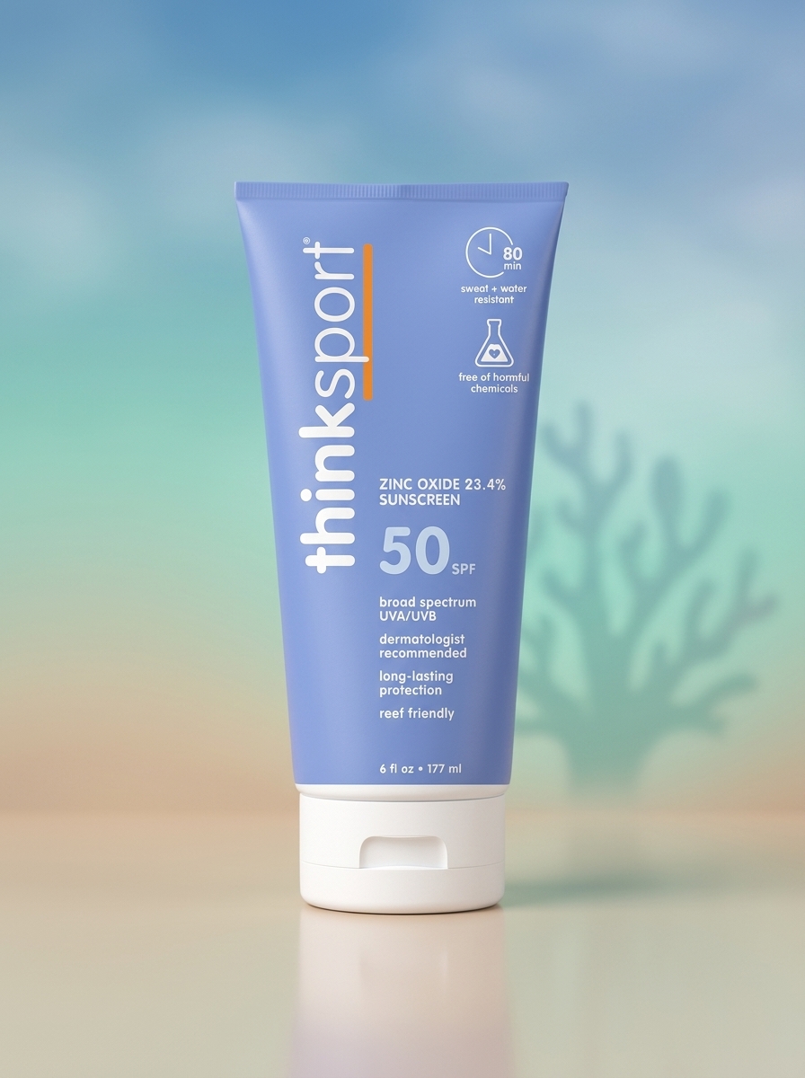 Thinksport SPF 50+ Mineral Sunscreen Lotion (6 Fl Oz)