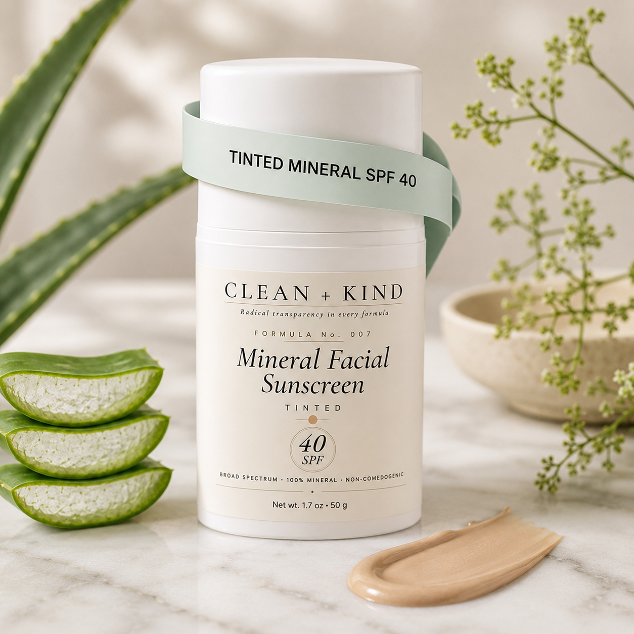 Tinted Face Sunscreen SPF 40 with Iron Oxide