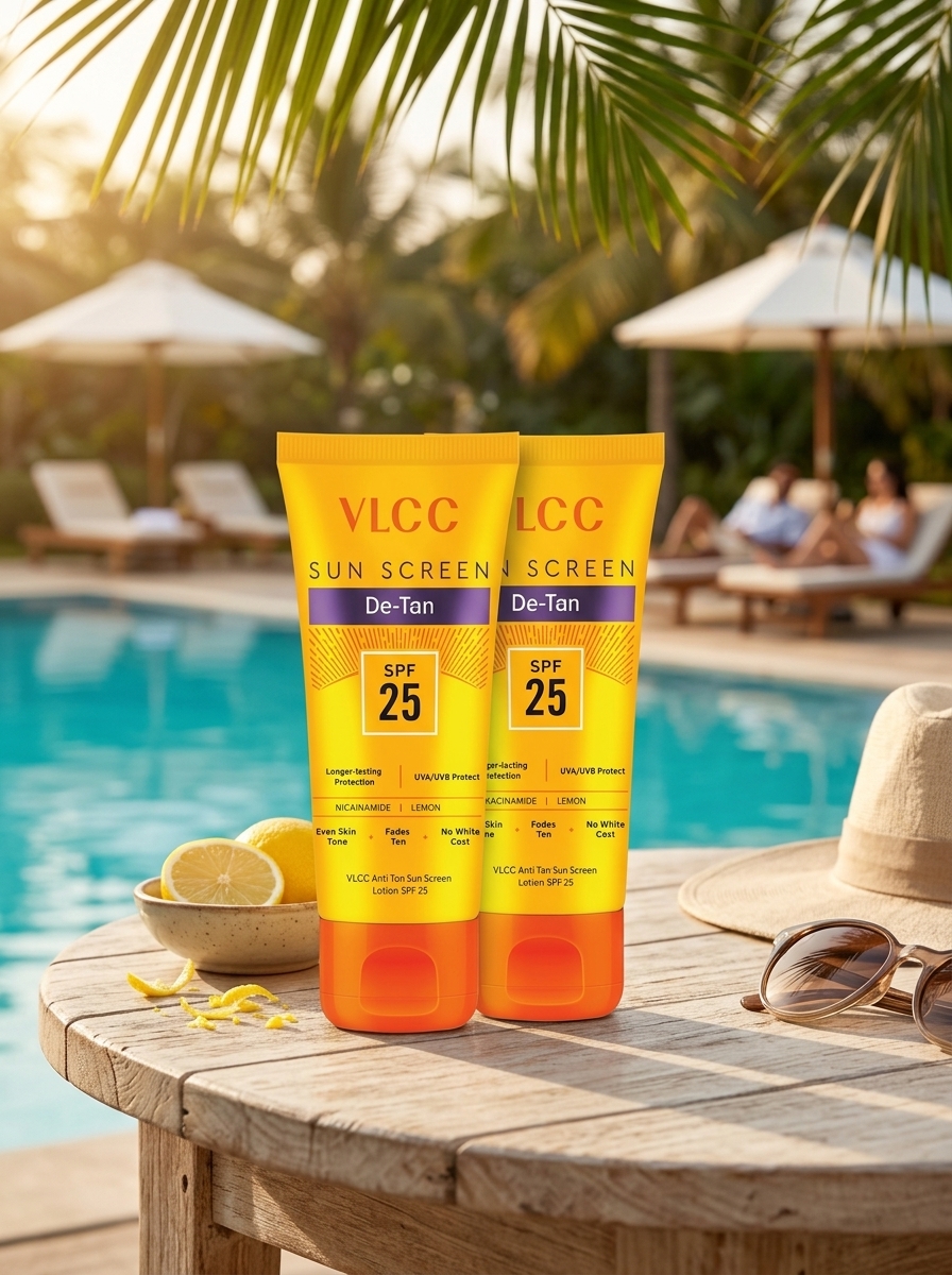 VLCC Sunscreen Lotion SPF 25+ with Lemon (Pack of 2)