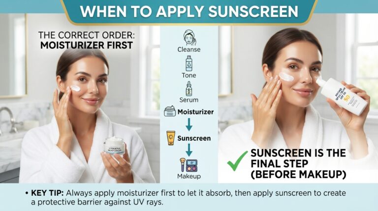 When to Apply Sunscreen Before or After Moisturizer