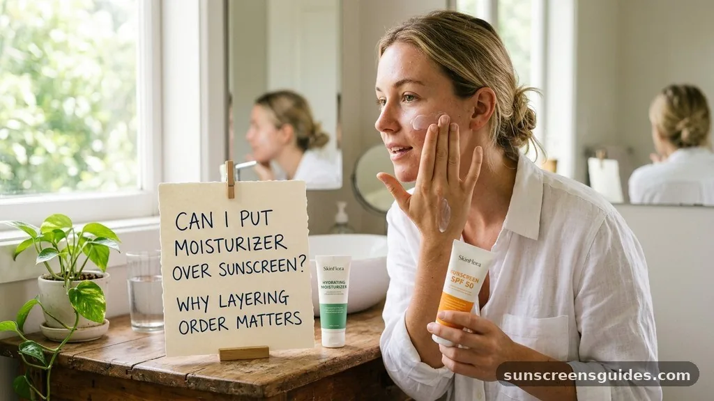 can i put moisturizer over sunscreen