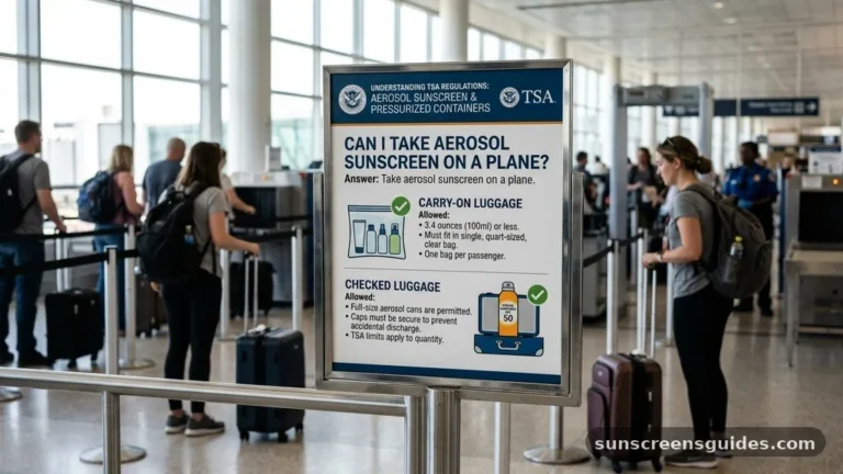 can i take aerosol sunscreen on a plane