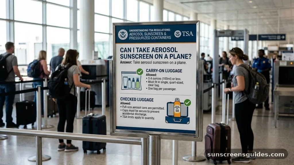 can i take aerosol sunscreen on a plane