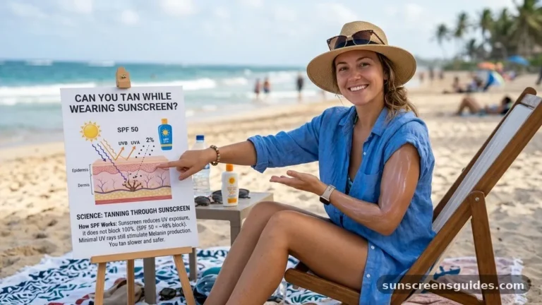 can you tan while wearing sunscreen
