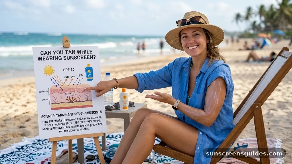 can you tan while wearing sunscreen