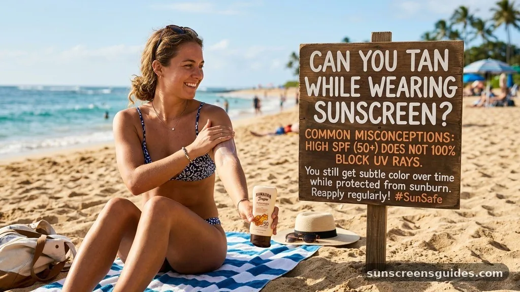 Common Misconceptions About High SPF - can you tan while wearing sunscreen