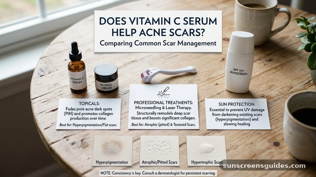 Comparing Common Ingredients for Scar Management - does vitamin c serum help with acne scars