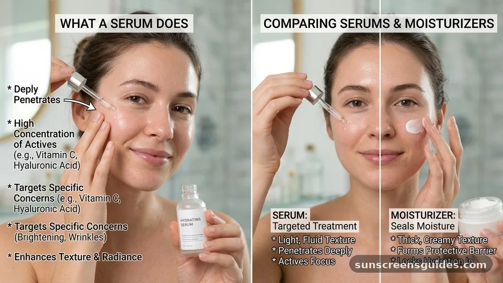 Comparing Serums and Moisturizers - what does a serum do for your face