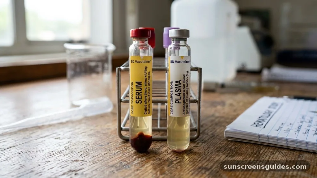 Defining the Core Composition - what is the difference between serum and plasma