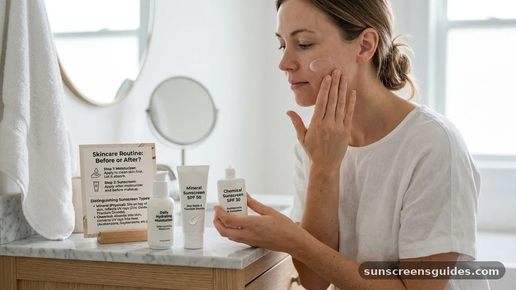 Distinguishing Between Sunscreen Types - do you apply sunscreen before or after moisturizer