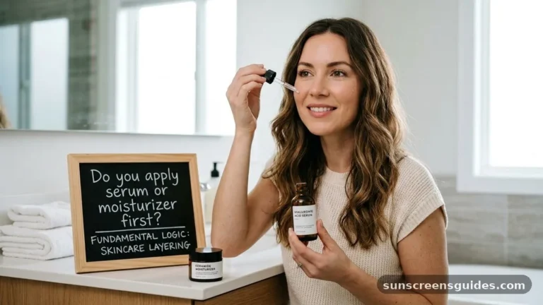do you apply serum or moisturizer first