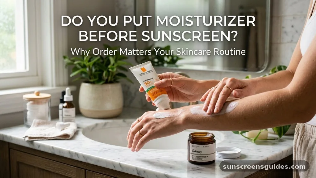 do you put moisturizer on before sunscreen