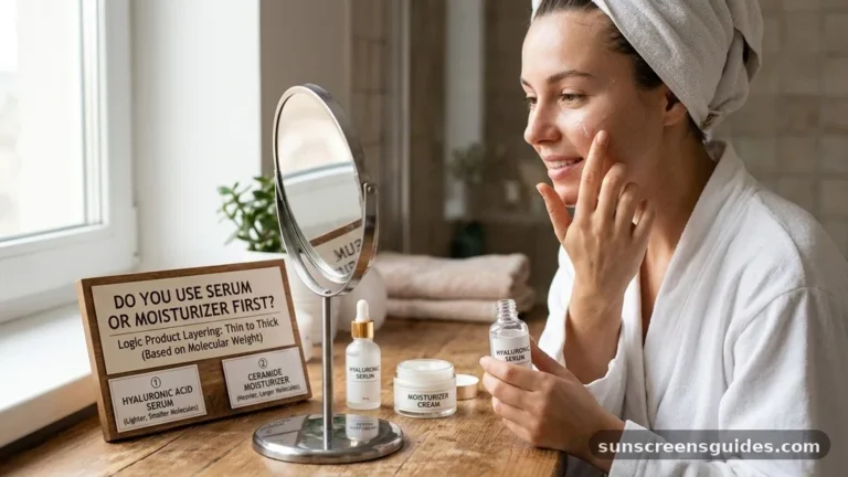 do you use serum or moisturizer first