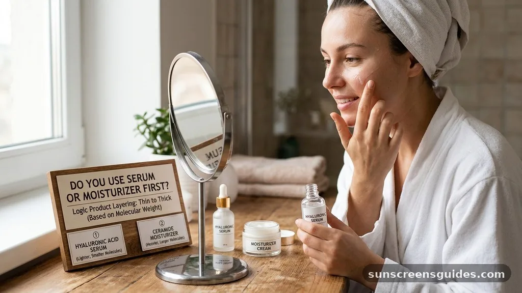 do you use serum or moisturizer first