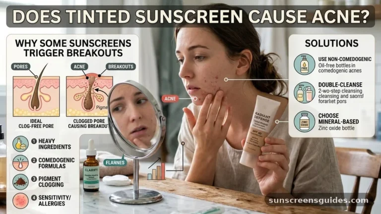 does tinted sunscreen cause acne