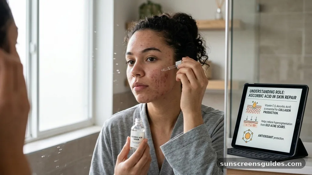 does vitamin c serum help with acne scars