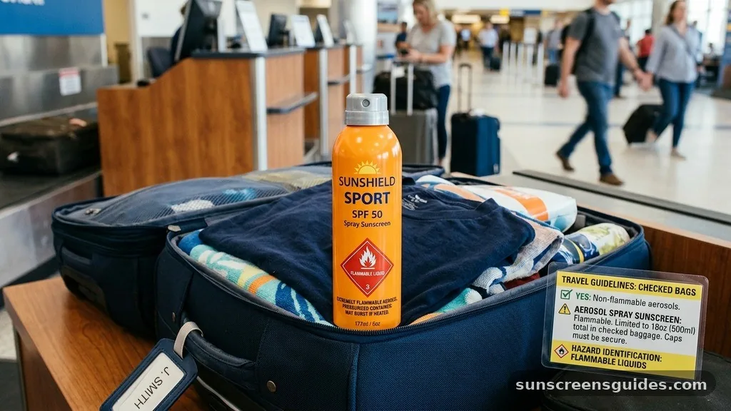 Hazard Identification and Flammable Liquids - can you put spray sunscreen in a checked bag