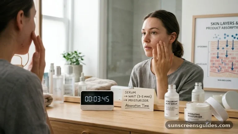 how long to wait between serum and moisturizer