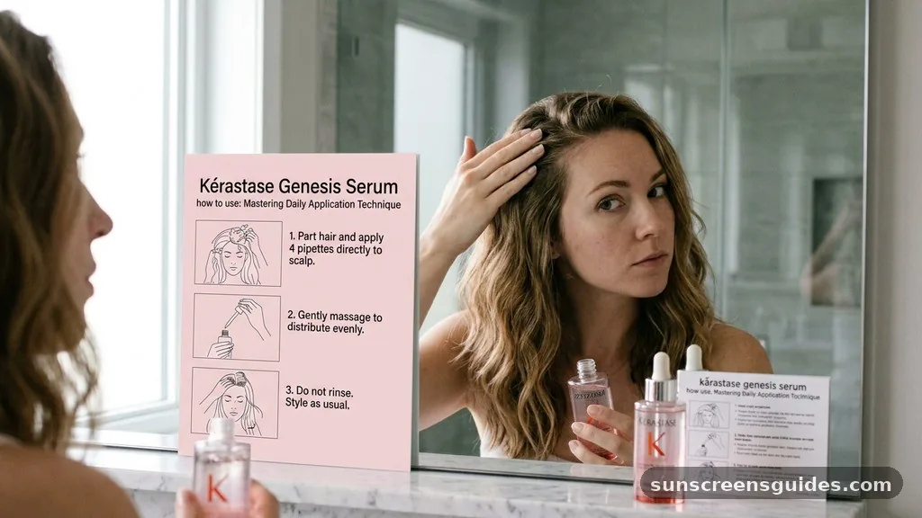 Mastering the Daily Application Technique - kérastase genesis serum how to use