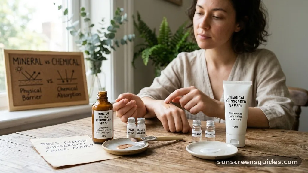 Mineral Sunscreen vs. Chemical Filters - does tinted sunscreen cause acne