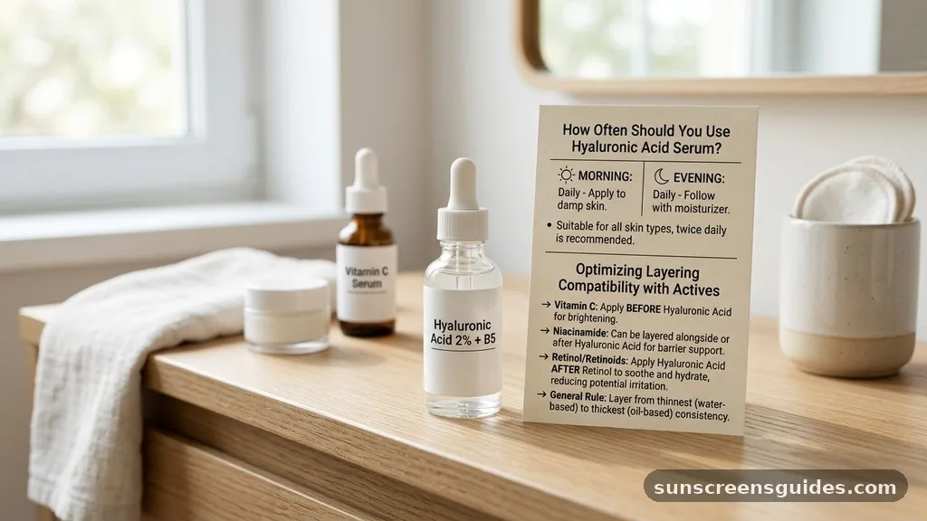Optimizing Layering and Compatibility with Actives - how often should you use hyaluronic acid serum