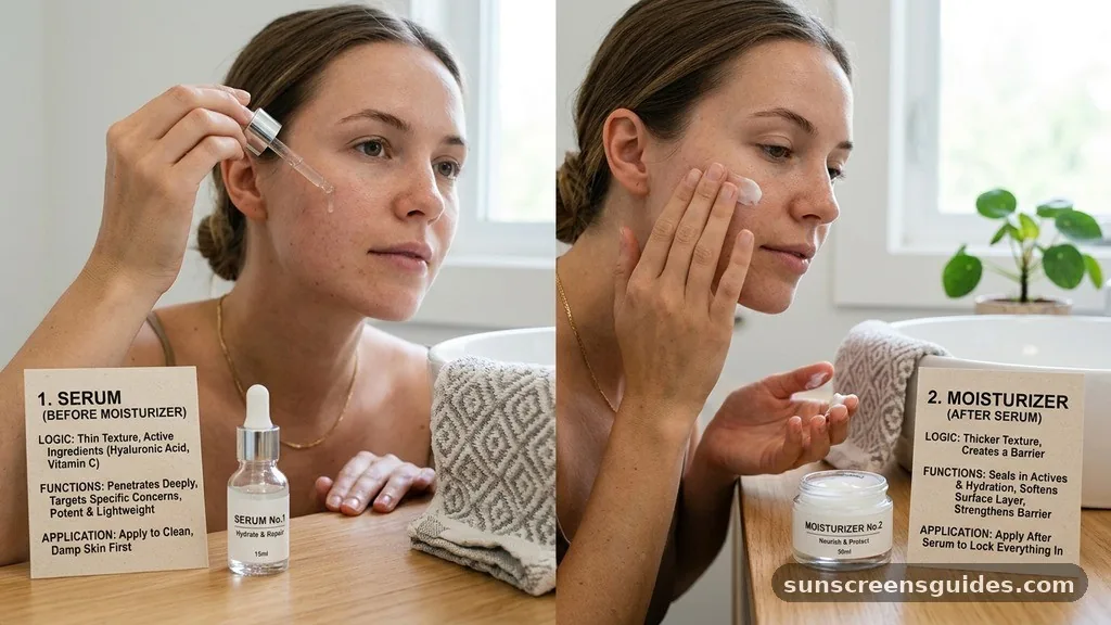 serum before or after moisturizer