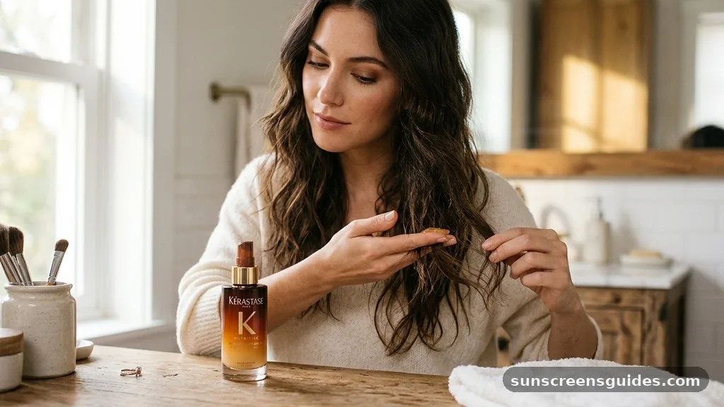 Targeting Split Ends - how to use kerastase magic night serum