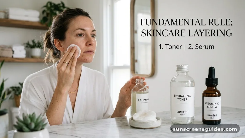 The Fundamental Rule of Skincare Layering - does serum or toner go first