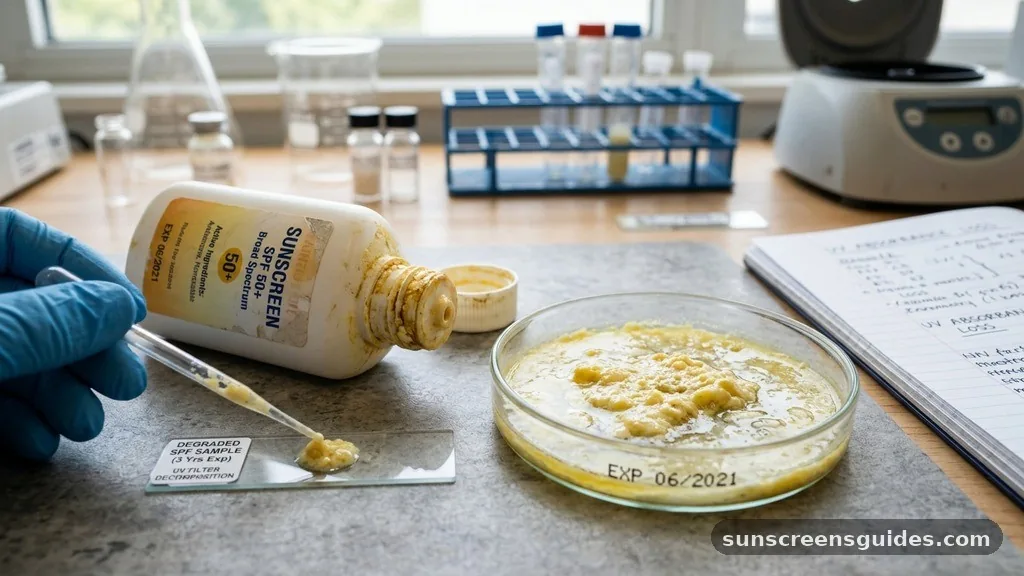 The Science of Chemical Degradation - what happens when sunscreen expires