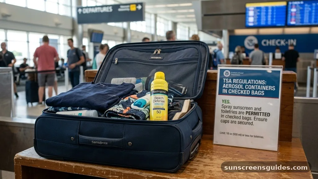 TSA Regulations and Aerosol Containers - can you put spray sunscreen in a checked bag
