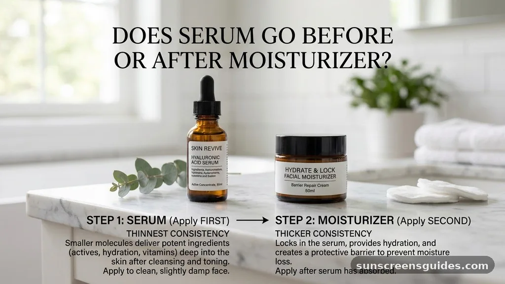 Understanding Product Specifics - does serum go before or after moisturizer