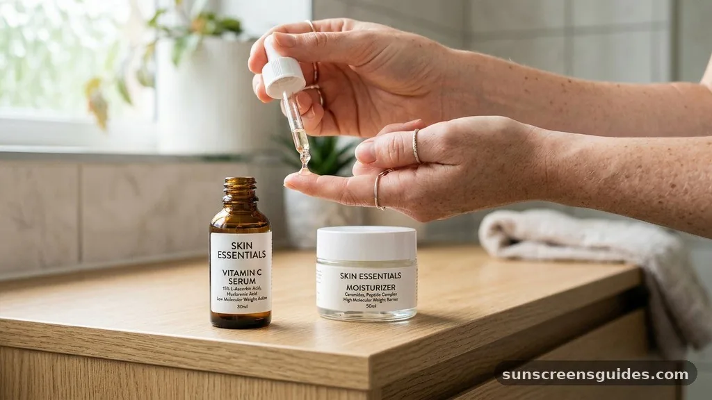vitamin c serum before or after moisturizer