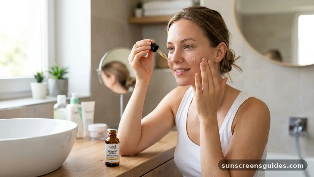 vitamin c serum morning or night
