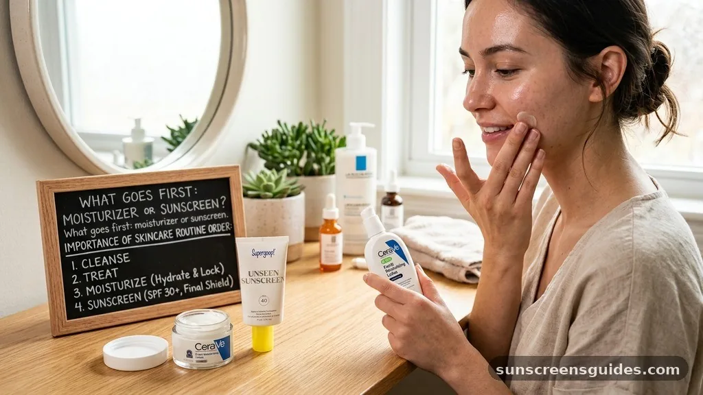 what goes on first moisturizer or sunscreen