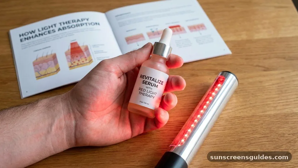 what serum to use with red light therapy