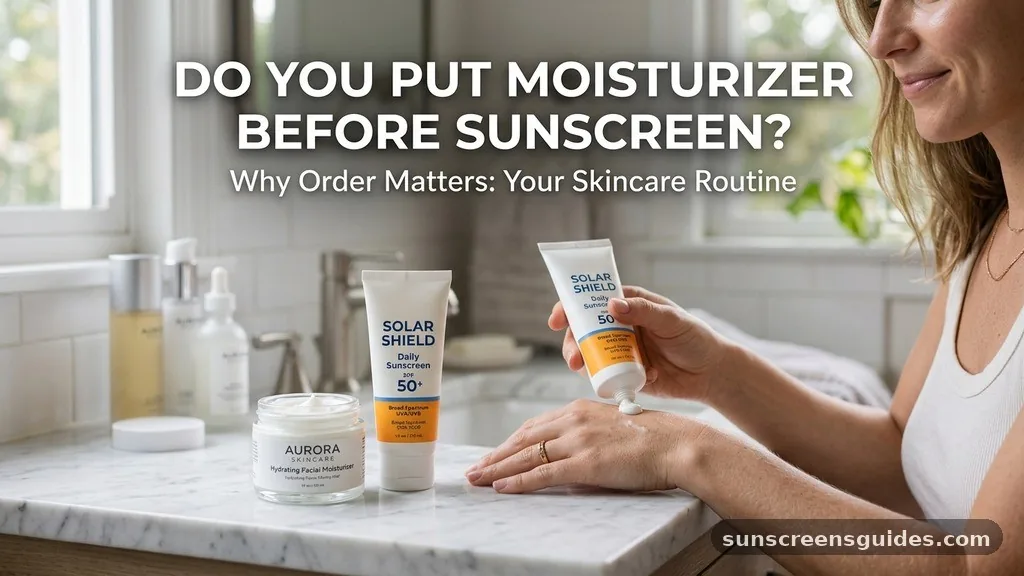 Why Order Matters in Your Skincare Routine - do you put moisturizer on before sunscreen